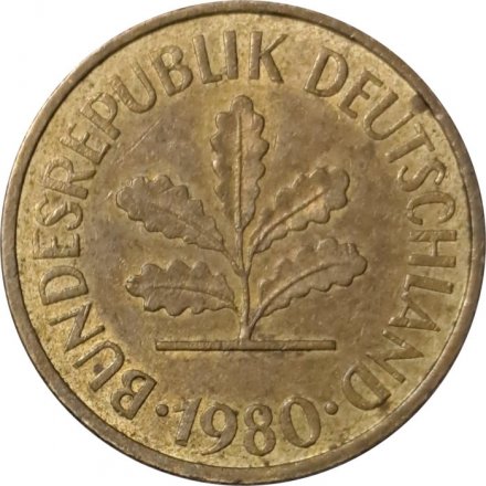 ФРГ 5 пфеннигов 1980 год (J)