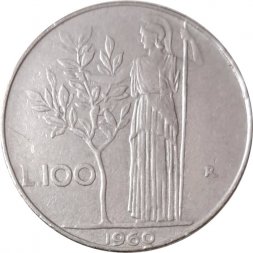Италия 100 лир 1960 год