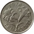 Бермудские острова 10 центов 1978 год