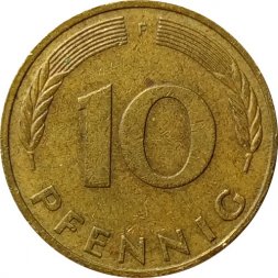 ФРГ 10 пфеннигов 1982 год (F)