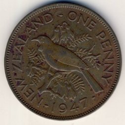 Новая Зеландия 1 пенни 1947 год