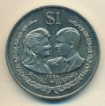 Острова Кука 1 доллар 1986 год - Свадьба Принца Эндрю и Сары Фергюсон