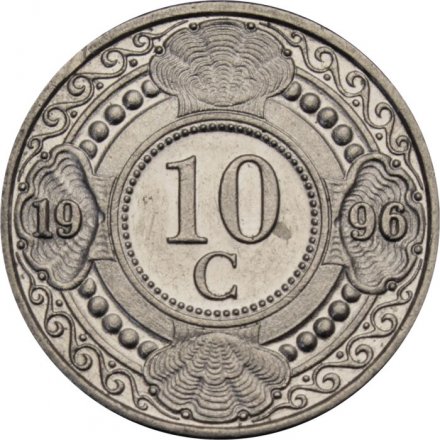 Антильские острова 10 центов 1996 год