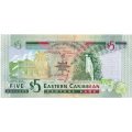 Восточные Карибы 5 долларов 2003 год - UNC