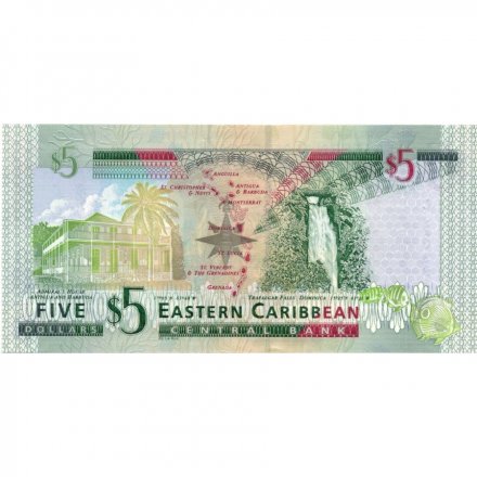 Восточные Карибы 5 долларов 2003 год - UNC