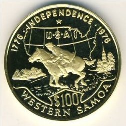 Самоа 100 тала 1976 год
