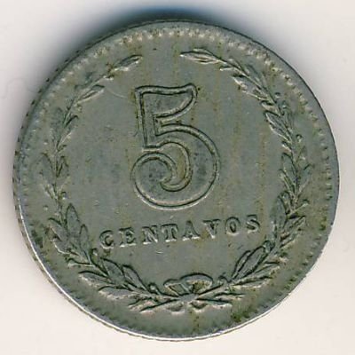 Аргентина 5 сентаво 1915 год
