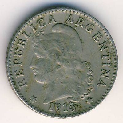 Аргентина 5 сентаво 1915 год