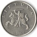 Литва 1 лит 2001 год