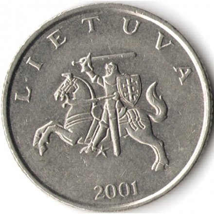 Литва 1 лит 2001 год