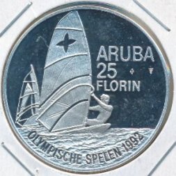 Аруба 25 флоринов 1992 год