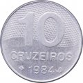 Бразилия 10 крузейро 1984 год - Основные дороги Бразилии