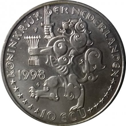Нидерланды 10 экю 1998 год - Виллем Дрес