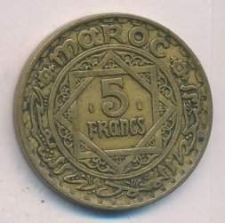 Марокко 5 франков 1946 (1365) год