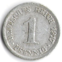 Германия 1 пфенниг 1917 год (G)