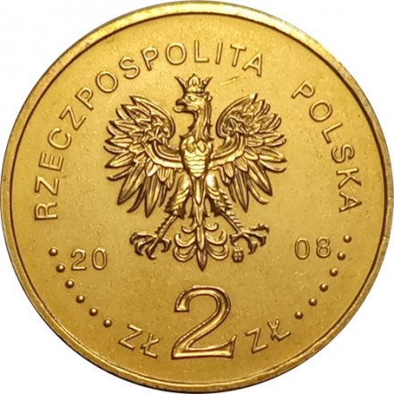 Польша 2 злотых 2008 год - Бронислав Пилсудский