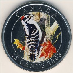 Канада 25 центов 2008 год