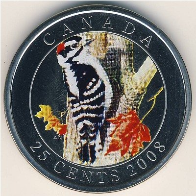 Канада 25 центов 2008 год