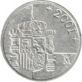 Испания 1 песета 2001 год