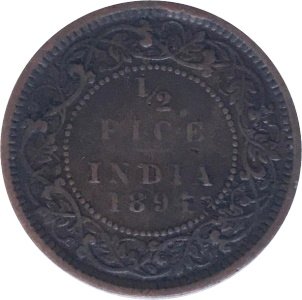 Британская Индия 1/2 пайса 1894 год