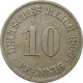 Германия 10 пфеннигов 1890 год (A)