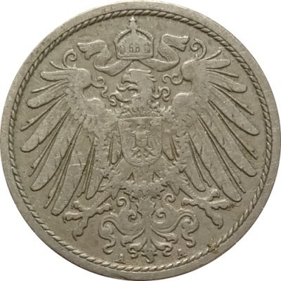 Германия 10 пфеннигов 1890 год (A)