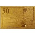 Сувенирная банкнота Франция 50 франков 1997 год (золотые) - UNC