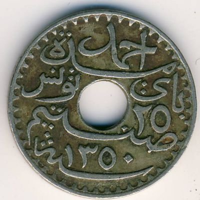 Тунис 25 сантимов 1931 год