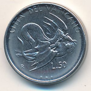 Ватикан 50 лир 1995 год Папа Иоанн Павел II