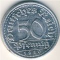Веймарская республика 50 пфеннигов 1920 год (E)