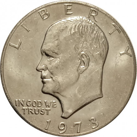 США 1 доллар 1973 год - Доллар Эйзенхауэра (без отметки МД)