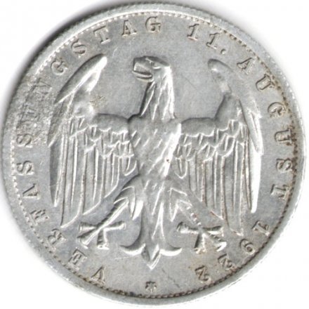 Веймарская республика 3 марки 1922 год (A)