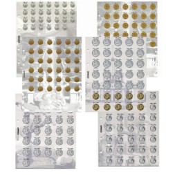 Комплект из 6 разделительных листов для разменных монет России с 1997 г. - Стандарт OPTIMA