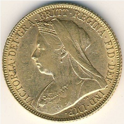 Великобритания 1 соверен 1900 год