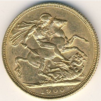 Великобритания 1 соверен 1900 год