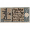 Германия (нотгельд) 50 пфеннигов 1921 год - Серия &quot;Районы Берлина&quot;. Охотничий замок Грюнвальд (вид 9) - UNC