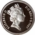 Великобритания 1 фунт 1987 год (серебро)