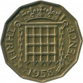 Великобритания 3 пенса 1958 год