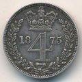 Великобритания 4 пенса 1875 год