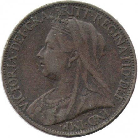 Великобритания 1 фартинг 1901 год