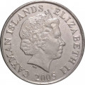 Каймановы острова 25 центов 2005 год - Парусник
