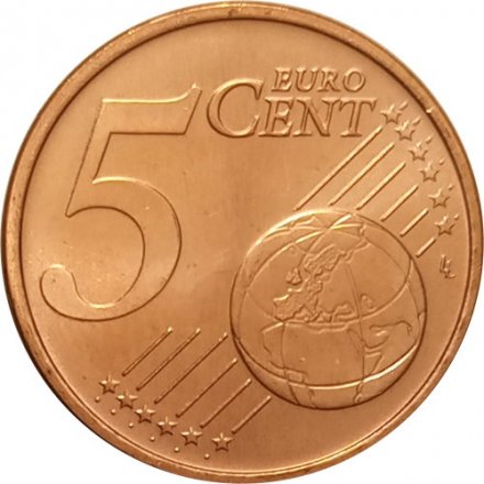 Португалия 5 евроцентов 2011 год aUNC