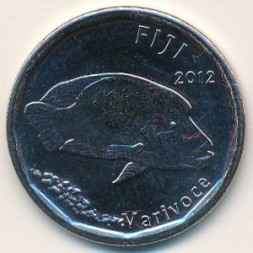 Монета Фиджи 50 центов 2012 год - Волнистый губан