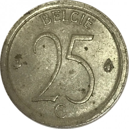 Бельгия 25 сантимов 1968 год BELGIE