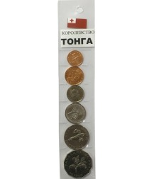 Набор из 6 монет Тонга 1981-2005 год - королевство