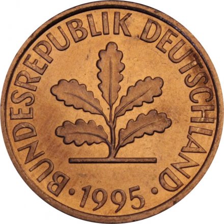 ФРГ 2 пфеннига 1995 год (J)