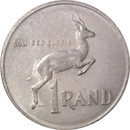 ЮАР 1 рэнд 1986 год - Спрингбок (антилопа-прыгун)