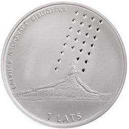 Латвия 1 лат 2002 год - Латвийская национальная библиотека