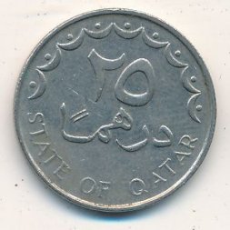 Катар 25 дирхамов 1990 год