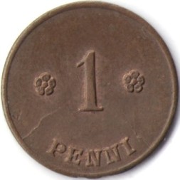 Финляндия 1 пенни 1922 год